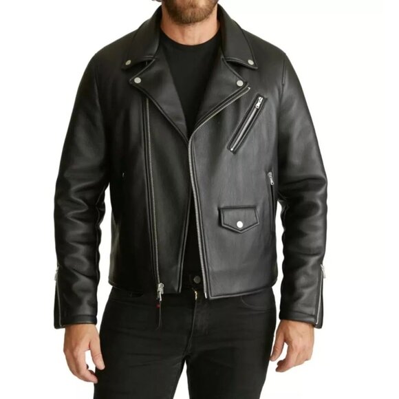 Robert Graham Other - Robert Graham Men's Black Vegan Leather Moto Jacket Size 2XL New with Tags